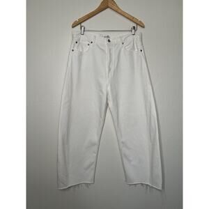 Agolde White Luna Barrel Leg Jeans Women's Size 31